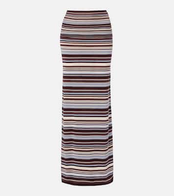 Knitted striped maxi skirt | Aya Muse