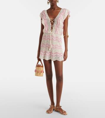 Vestido corto Melissa de croché de algodón | Anna Kosturova