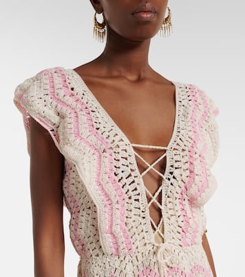 Vestido corto Melissa de croché de algodón | Anna Kosturova