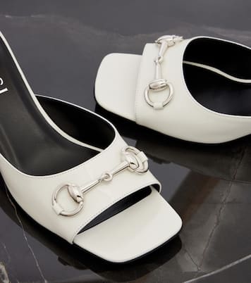 Signora Horsebit leather mules | Gucci