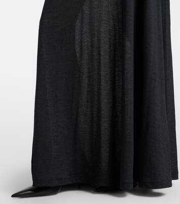 Abito lungo in jersey di misto cotone con stampa tie-dye | Balenciaga