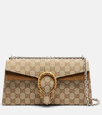 Dionysus GG canvas Small suede-trimmed crossbody bag | Gucci