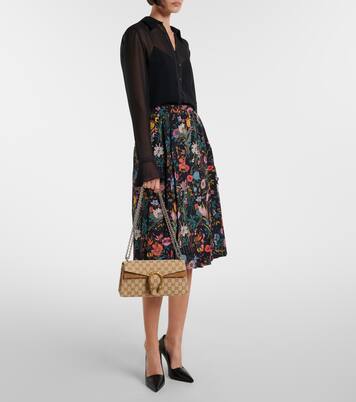Dionysus GG canvas Small suede-trimmed crossbody bag | Gucci