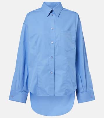 Camisa asimétrica de popelín de algodón | Balenciaga