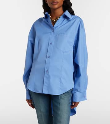 Camisa asimétrica de popelín de algodón | Balenciaga