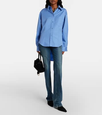 Camisa asimétrica de popelín de algodón | Balenciaga