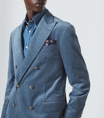 Silk jaquard pocket square | Brunello Cucinelli