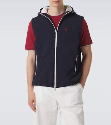 Logo padded technical vest | Brunello Cucinelli