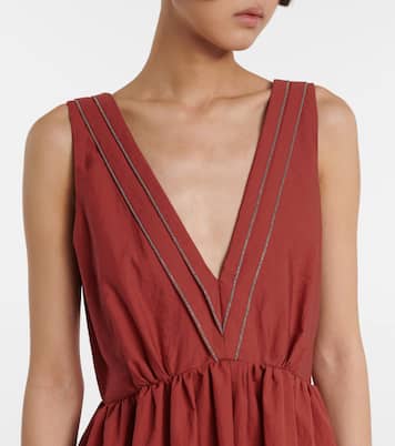 Abito lungo in misto cotone | Brunello Cucinelli