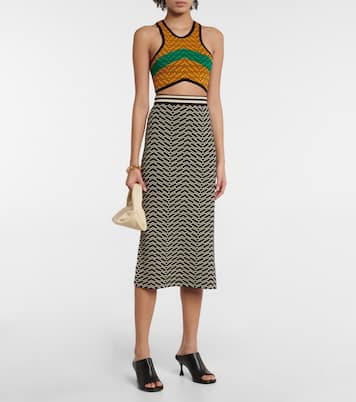 Cropped-Top Ayaan aus Jacquard | Dodo Bar Or