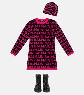 Robe en coton à logo | Balmain Kids
