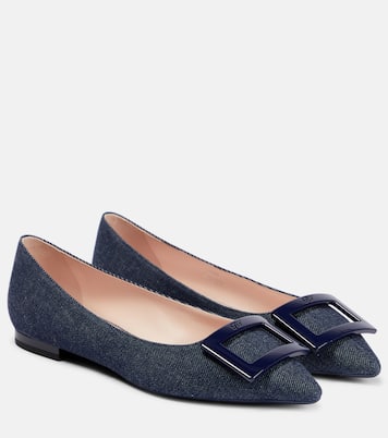 Gommettine Ball denim ballet flats | Roger Vivier