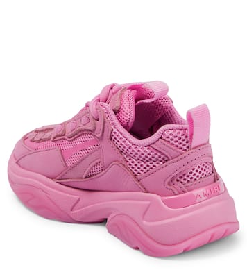 Bone suede-trimmed sneakers | Amiri Kids