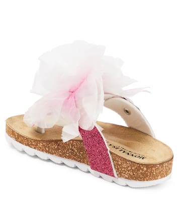 Sandalias con apliques florales | Monnalisa
