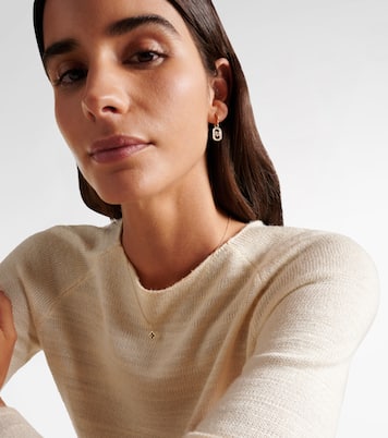 Mini Moroccan 14kt gold necklace with enamel and diamond | Sydney Evan