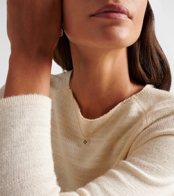 Mini Moroccan 14kt gold necklace with enamel and diamond | Sydney Evan