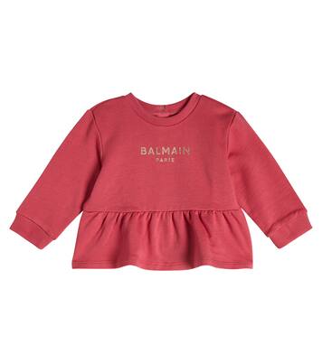 Baby logo cotton-blend sweatshirt | Balmain Kids