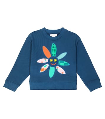 Embroidered cotton jersey sweatshirt | Stella McCartney Kids