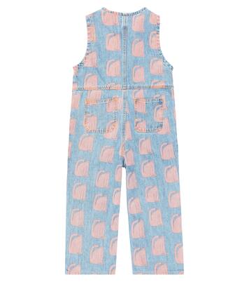 Cat print denim overalls | Jellymallow