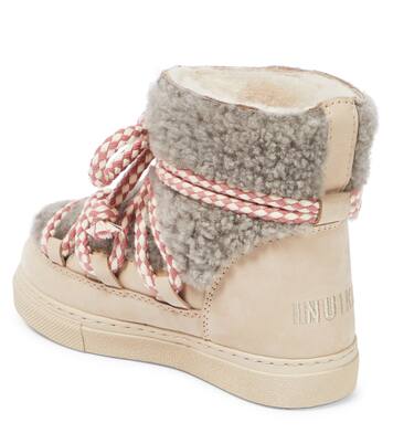 Schneestiefel Classic aus Shearling mit Leder | Inuikii Kids
