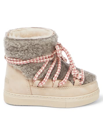 Schneestiefel Classic aus Shearling mit Leder | Inuikii Kids