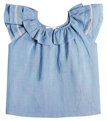 Carlotta ruffled ramie top | C'era Una Volta