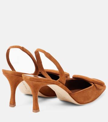 Maysli 70 suede slingback pumps | Manolo Blahnik