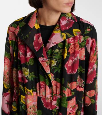 Robe midi en georgette et jersey | Junya Watanabe