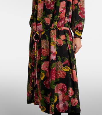Robe midi en georgette et jersey | Junya Watanabe