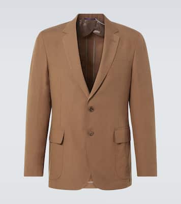 Single-breasted silk and linen blazer | Ralph Lauren Purple Label