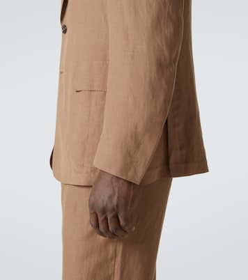 Single-breasted silk and linen blazer | Ralph Lauren Purple Label