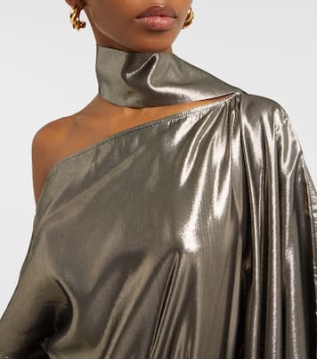 Taylor Seventies silk-blend lamé kaftan | Taller Marmo
