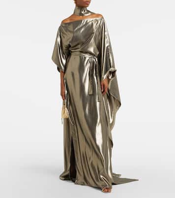 Taylor Seventies silk-blend lamé kaftan | Taller Marmo