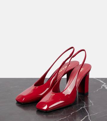 Slingback-Pumps 85 aus Lackleder | Prada