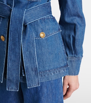 Belted denim jacket | Valentino