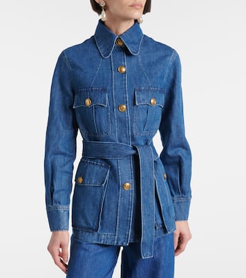 Belted denim jacket | Valentino