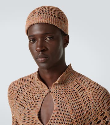 VGold linen and cotton beanie | Valentino Garavani