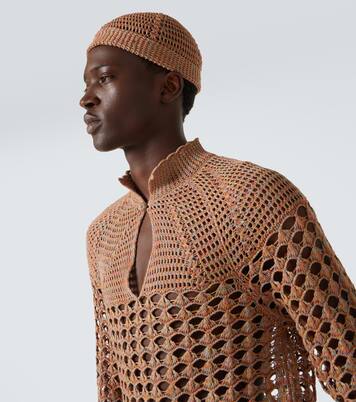 VGold linen and cotton beanie | Valentino Garavani