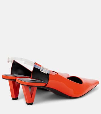 Leather slingback pumps | Versace