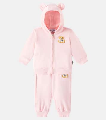 Baby Teddy Bear cotton hoodie and sweatpants | Moschino Kids