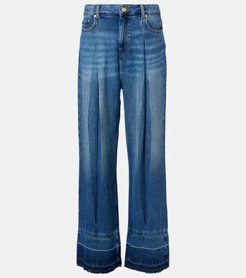 Jeans anchos plisados | Ganni