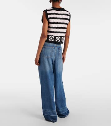 Jeans anchos plisados | Ganni