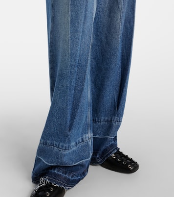 Jeans anchos plisados | Ganni