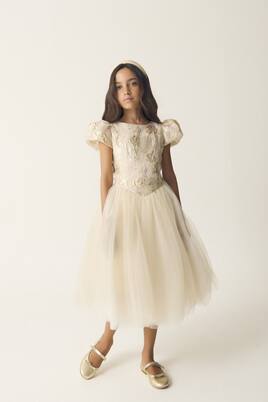 Floral jacquard dress | Monnalisa