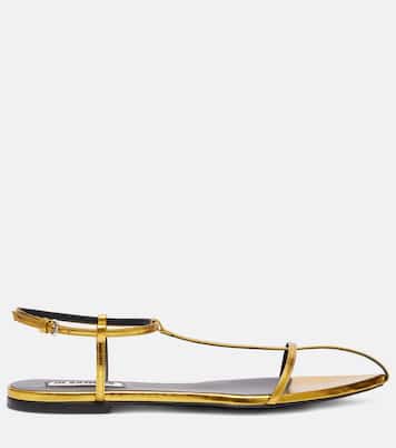 Sandalen aus Metallic-Leder | Jil Sander