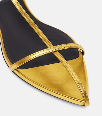 Sandalen aus Metallic-Leder | Jil Sander