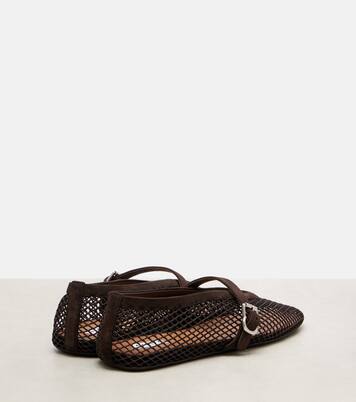 Ballerinas aus Mesh mit Veloursleder | Alaïa