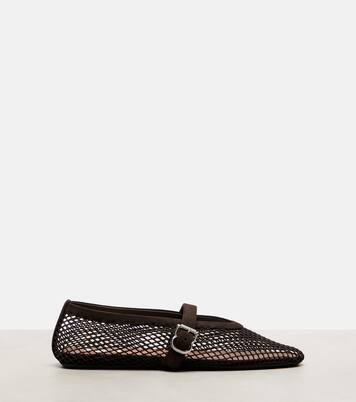Ballerinas aus Mesh mit Veloursleder | Alaïa
