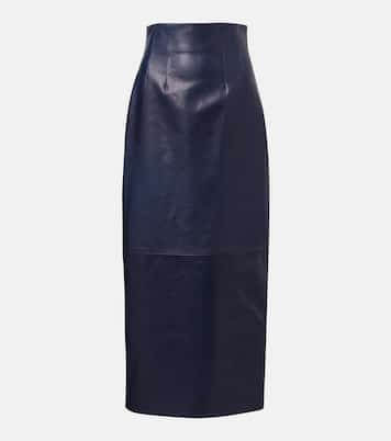 Loxley leather pencil skirt | Khaite