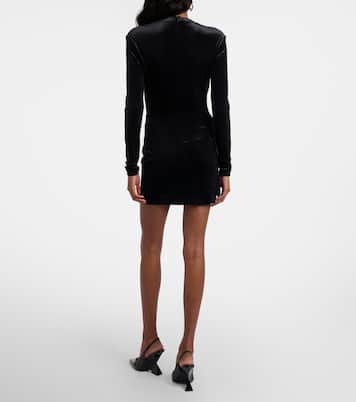 فستان بوستيه من المخمل | Mugler